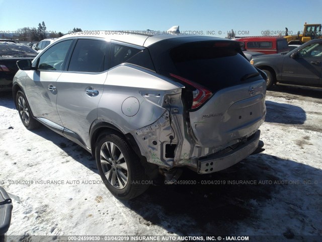 5N1AZ2MG8HN154866 - 2017 NISSAN MURANO S/SL/SV/PLATINUM GRAY photo 3