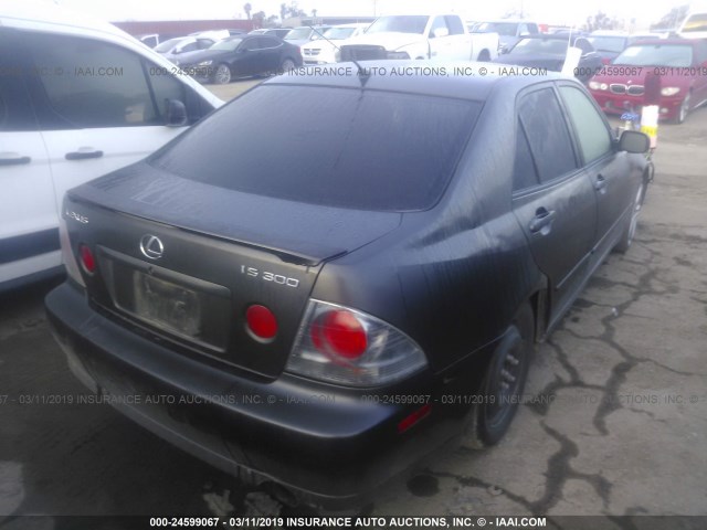 JTHBD192740087276 - 2004 LEXUS IS 300 GRAY photo 4