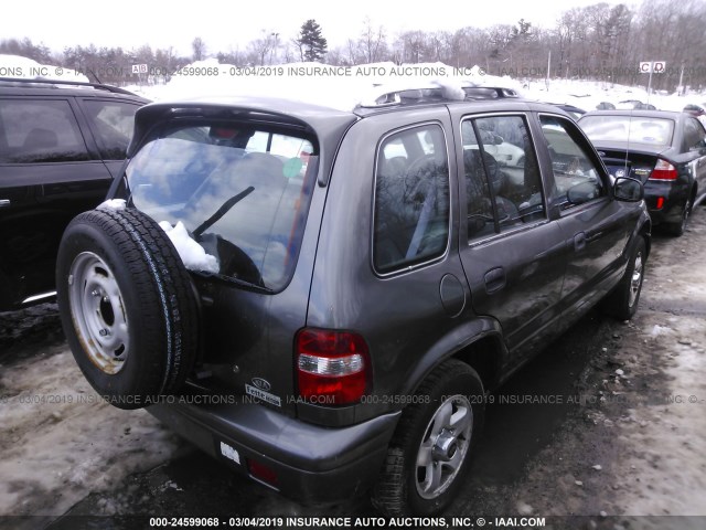 KNDJA723015086688 - 2001 KIA SPORTAGE GRAY photo 4