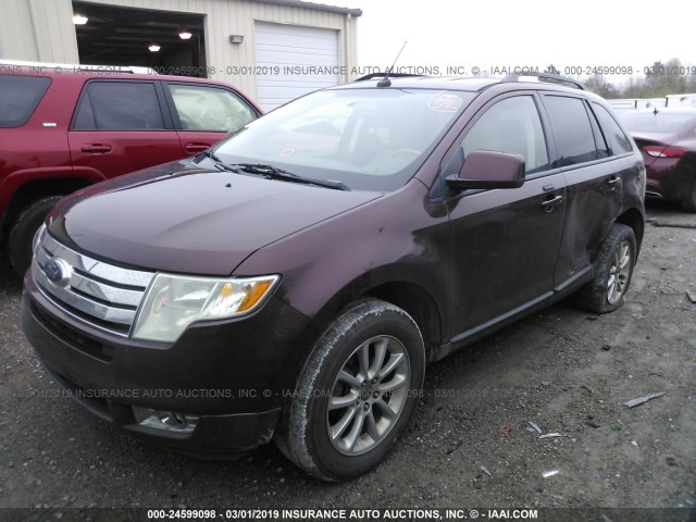 2FMDK38C79BA30387 - 2009 FORD EDGE SEL MAROON photo 2