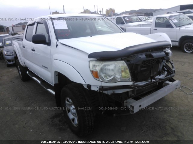 3TMMU4FN4BM030604 - 2011 TOYOTA TACOMA DOUBLE CAB LONG BED WHITE photo 1