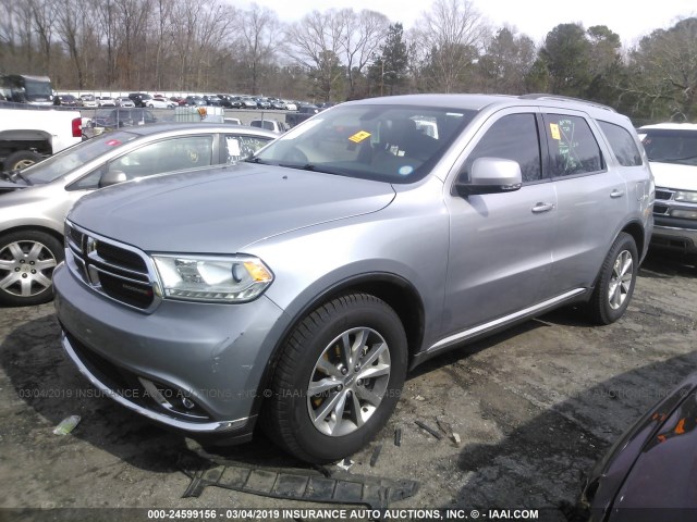 1C4RDHDG1EC973721 - 2014 DODGE DURANGO LIMITED SILVER photo 2