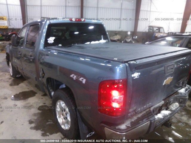 3GCRKSE35AG156693 - 2010 CHEVROLET SILVERADO K1500 LT GRAY photo 3