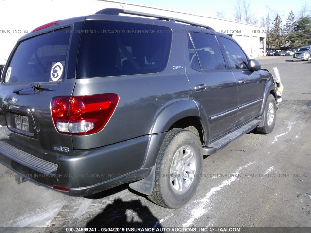 5TDZT34A66S267197 - 2006 TOYOTA SEQUOIA SR5 GRAY photo 4