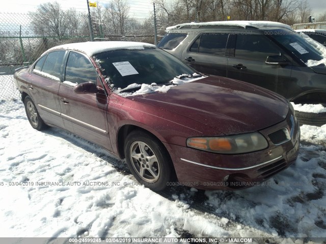 1G2HX54K8Y4190629 - 2000 PONTIAC BONNEVILLE SE MAROON photo 1