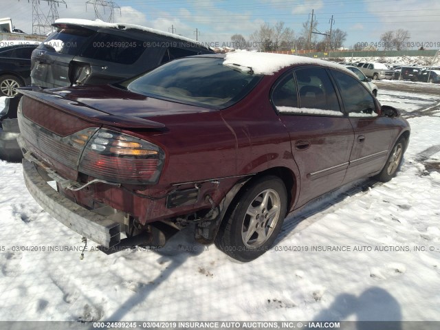 1G2HX54K8Y4190629 - 2000 PONTIAC BONNEVILLE SE MAROON photo 4