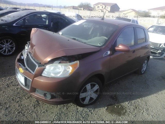 KL1TD6DE3BB213923 - 2011 CHEVROLET AVEO LS/LT ORANGE photo 2