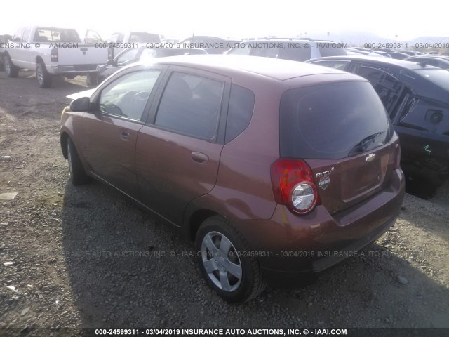 KL1TD6DE3BB213923 - 2011 CHEVROLET AVEO LS/LT ORANGE photo 3