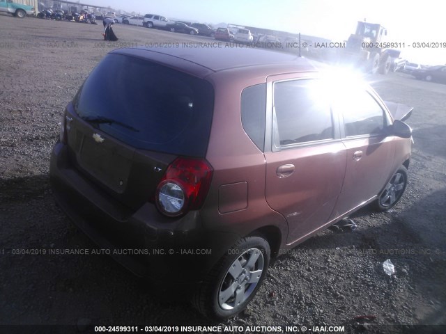 KL1TD6DE3BB213923 - 2011 CHEVROLET AVEO LS/LT ORANGE photo 4