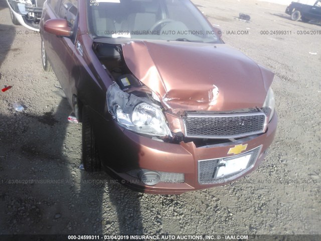 KL1TD6DE3BB213923 - 2011 CHEVROLET AVEO LS/LT ORANGE photo 6