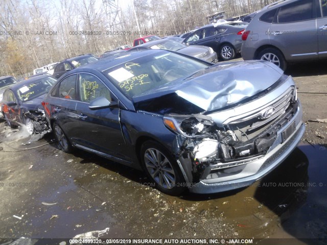 5NPE34AF5HH455416 - 2017 HYUNDAI SONATA SPORT/LIMITED Light Blue photo 1