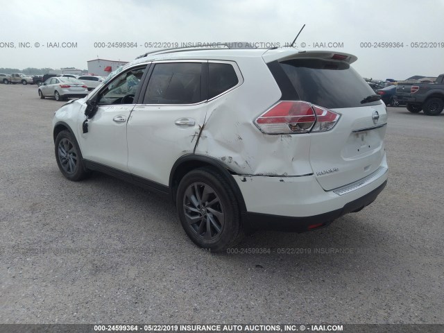 5N1AT2MT6GC732701 - 2016 NISSAN ROGUE S/SL/SV WHITE photo 3