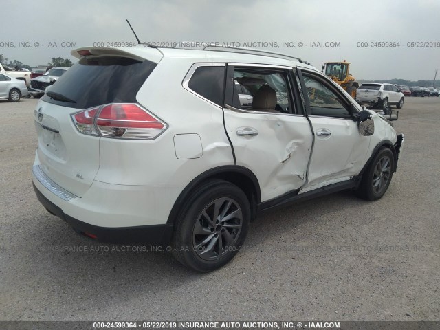 5N1AT2MT6GC732701 - 2016 NISSAN ROGUE S/SL/SV WHITE photo 4