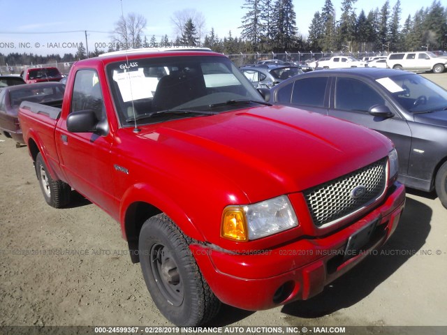 1FTYR10U72PB17716 - 2002 FORD RANGER RED photo 1