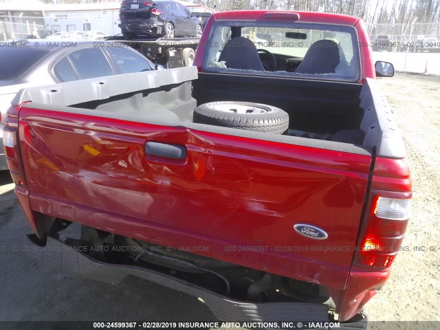 1FTYR10U72PB17716 - 2002 FORD RANGER RED photo 6