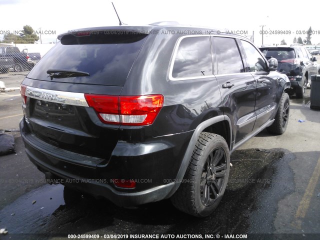 1J4RR4GG2BC507646 - 2011 JEEP GRAND CHEROKEE LAREDO BLACK photo 4