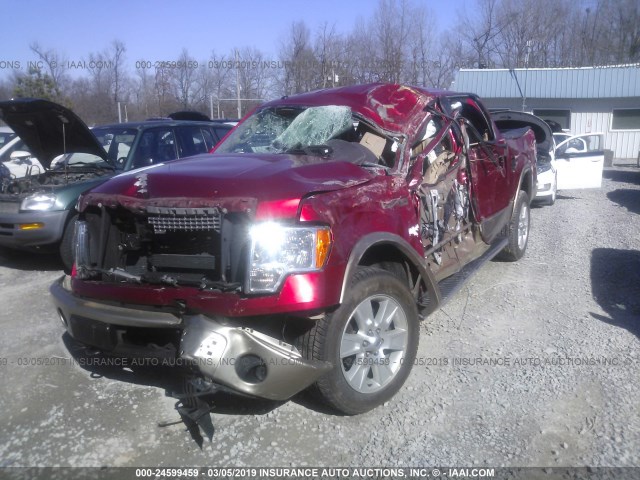 1FTFW1ET1BFD24995 - 2011 FORD F150 SUPERCREW RED photo 6