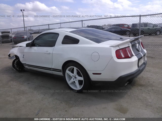 1ZVBP8JS5C5225926 - 2012 FORD MUSTANG SHELBY GT500 WHITE photo 3