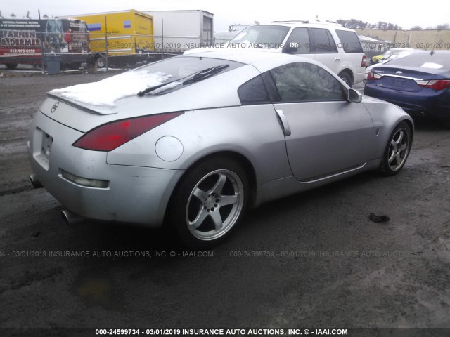 JN1AZ34D23T101345 - 2003 NISSAN 350Z COUPE SILVER photo 4