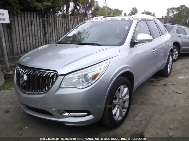 5GAKRCKD8EJ251710 - 2014 BUICK ENCLAVE SILVER photo 2