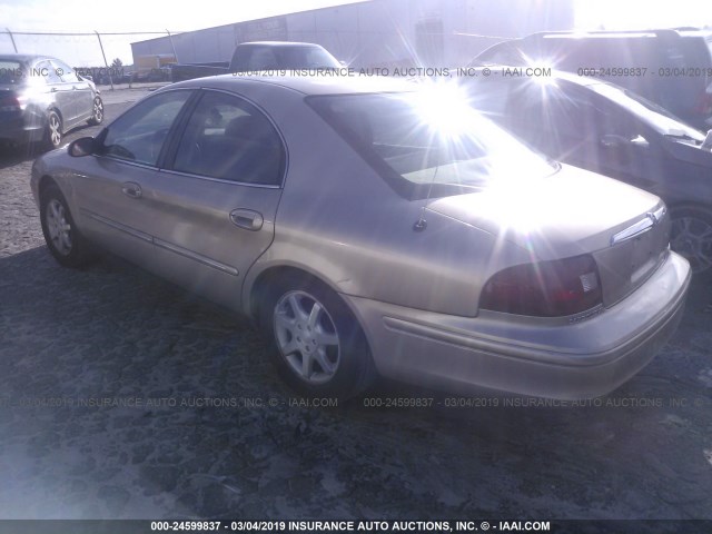 1MEFM55SXYG628252 - 2000 MERCURY SABLE LS PREMIUM GOLD photo 3