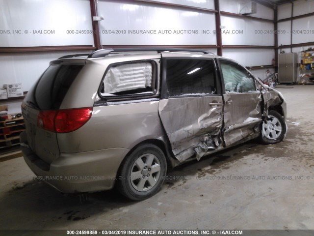 5TDZK23C67S033837 - 2007 TOYOTA SIENNA CE/LE GOLD photo 4