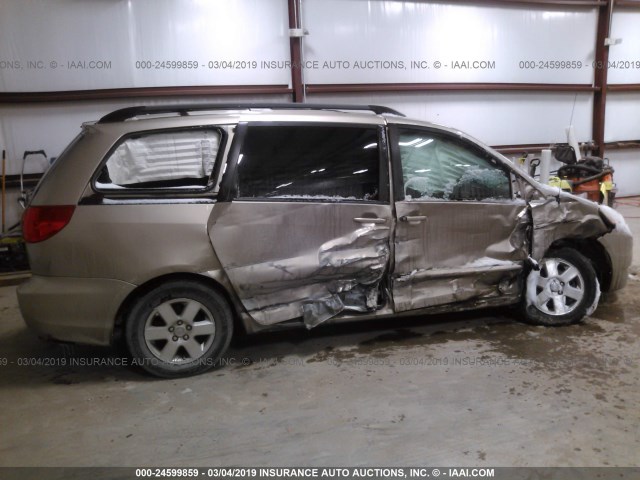 5TDZK23C67S033837 - 2007 TOYOTA SIENNA CE/LE GOLD photo 6