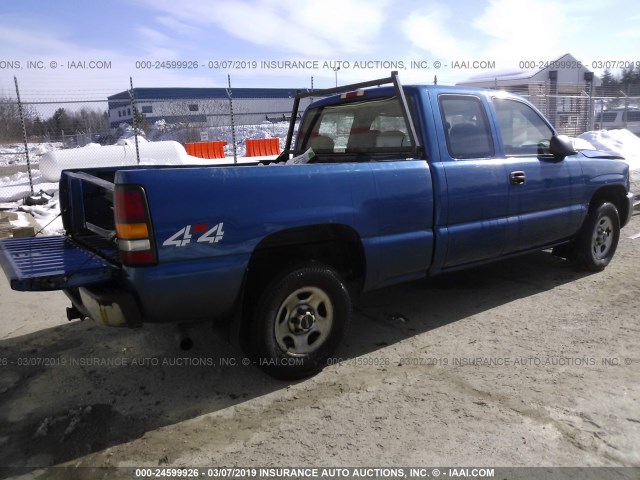 2GTEK19T741349217 - 2004 GMC NEW SIERRA K1500 BLUE photo 4