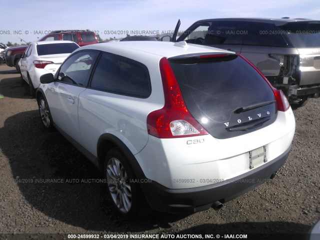 YV1MK672992143739 - 2009 VOLVO C30 T5 WHITE photo 3