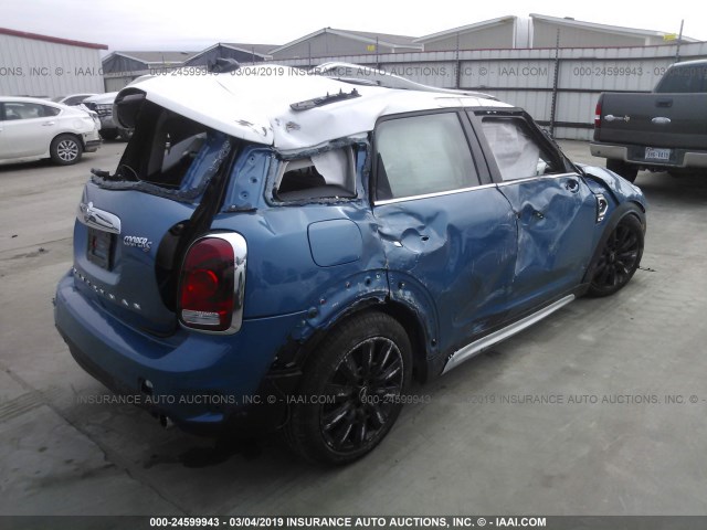 WMZYT3C51K3E95817 - 2019 MINI COOPER S COUNTRYMAN BLUE photo 4