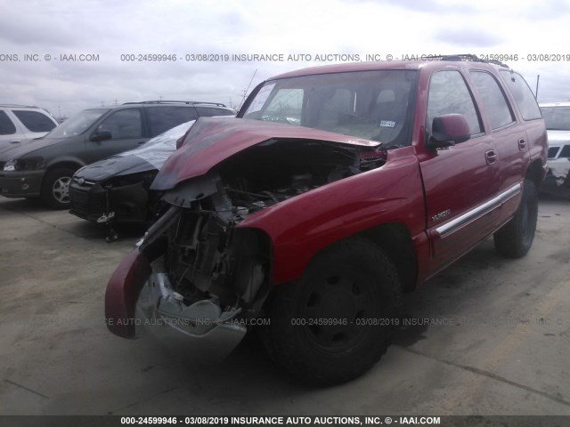 1GKEC13T8YJ169962 - 2000 GMC YUKON RED photo 2