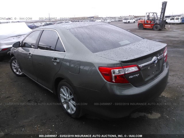 4T1BD1FK9EU108544 - 2014 TOYOTA CAMRY HYBRID/LE/XLE GRAY photo 3