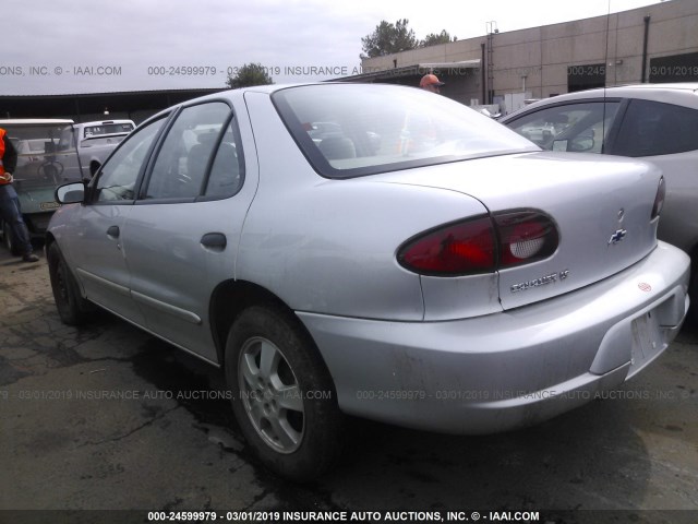 1G1JF524127173271 - 2002 CHEVROLET CAVALIER LS SILVER photo 3