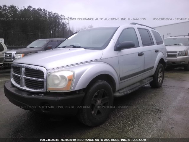 1D4HD38N36F107853 - 2006 DODGE DURANGO SXT SILVER photo 2