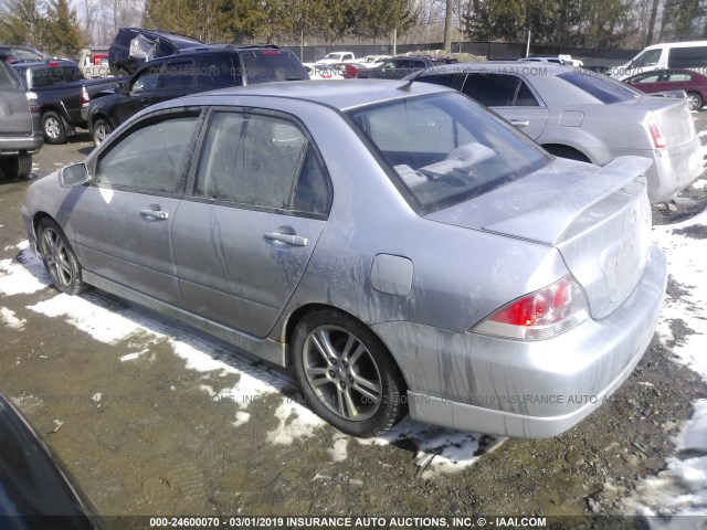 JA3AJ66F35U000718 - 2005 MITSUBISHI LANCER RALLIART SILVER photo 3