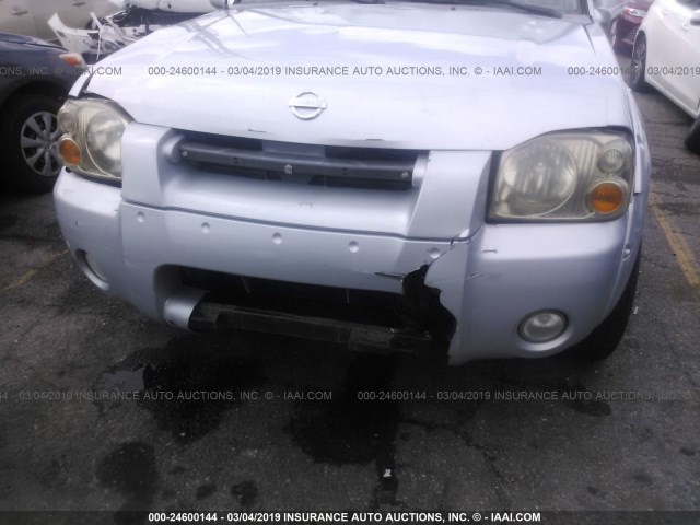 1N6MD27T62C375407 - 2002 NISSAN FRONTIER CREW CAB SC SILVER photo 6
