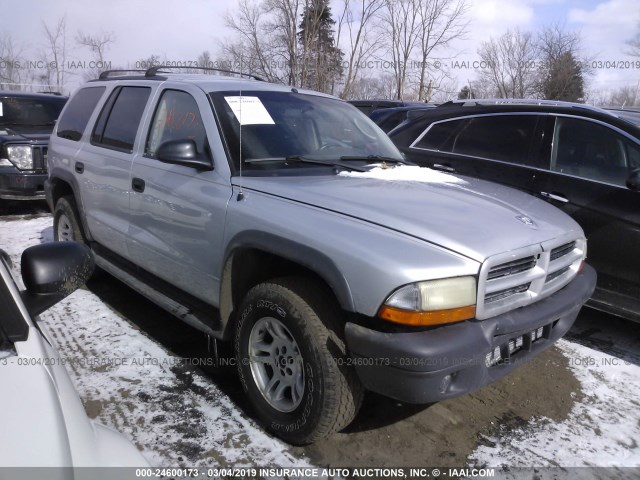 1D4HS38N63F514809 - 2003 DODGE DURANGO SPORT SILVER photo 1