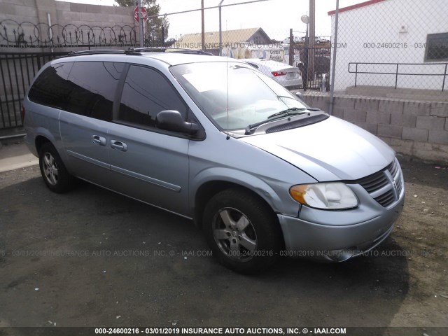 2D4GP44L55R246211 - 2005 DODGE GRAND CARAVAN SXT Light Blue photo 1