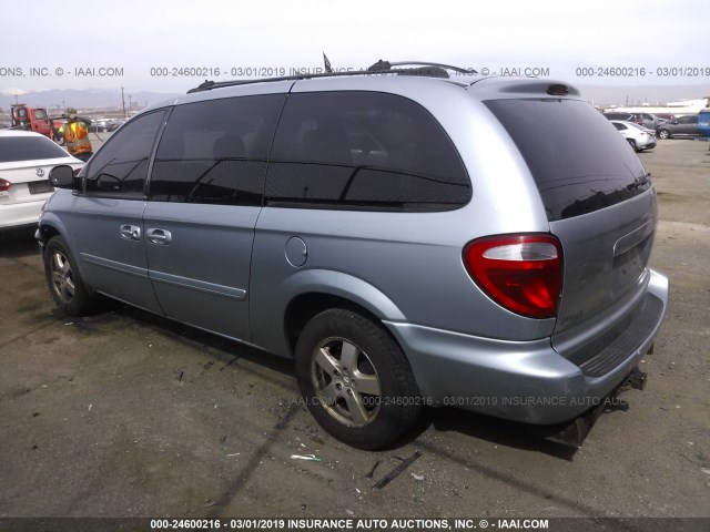 2D4GP44L55R246211 - 2005 DODGE GRAND CARAVAN SXT Light Blue photo 3