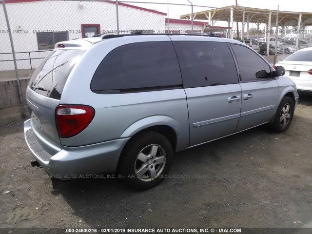 2D4GP44L55R246211 - 2005 DODGE GRAND CARAVAN SXT Light Blue photo 4