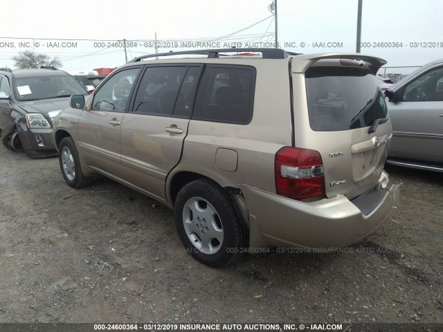 JTEEP21A950090157 - 2005 TOYOTA HIGHLANDER LIMITED GOLD photo 3