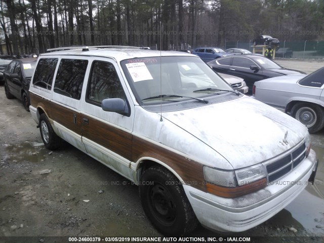 1B4GK54R0MX582674 - 1991 DODGE GRAND CARAVAN LE WHITE photo 1