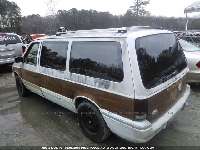 1B4GK54R0MX582674 - 1991 DODGE GRAND CARAVAN LE WHITE photo 3