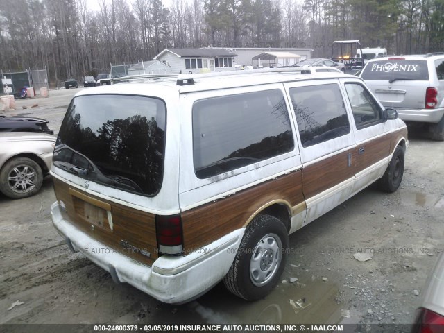 1B4GK54R0MX582674 - 1991 DODGE GRAND CARAVAN LE WHITE photo 4