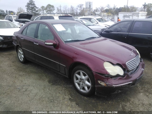 WDBRF61J51F086435 - 2001 MERCEDES-BENZ C 240 MAROON photo 1