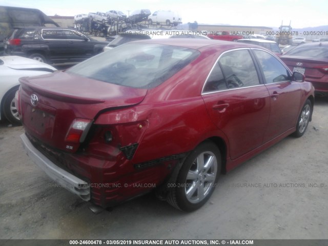 4T1BK46K59U084269 - 2009 TOYOTA CAMRY SE/LE/XLE RED photo 4