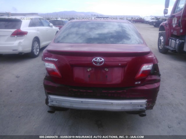 4T1BK46K59U084269 - 2009 TOYOTA CAMRY SE/LE/XLE RED photo 6