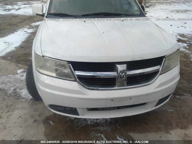 3D4GG57V39T201497 - 2009 DODGE JOURNEY SXT WHITE photo 6