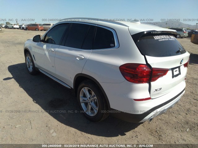 5UXTR7C53KLF31022 - 2019 BMW X3 SDRIVE30I Beyaz fotoğraf 3
