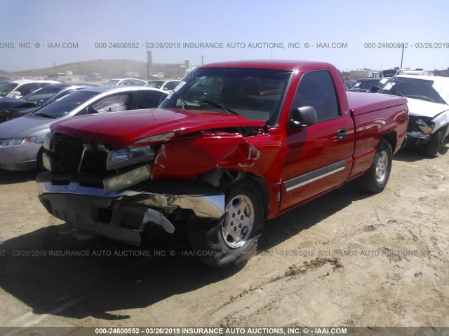 1GCEC14X93Z269947 - 2003 CHEVROLET SILVERADO C1500 RED photo 2